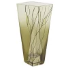 Badash Crystal Evergreen 8 Inch Square Vase