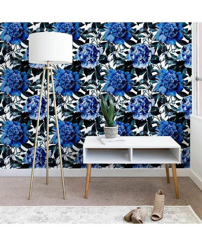 Deny Designs Marta Barragan Camarasa Indigo Floral 2'x4' Wallpaper