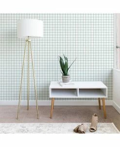 Deny Designs Holli Zollinger French Linen Grid Emerald 2'x8' Wallpaper