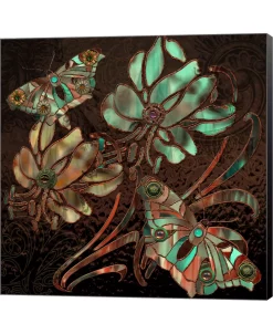Metaverse Copper Butterflies By Mindy Sommers Canvas Art