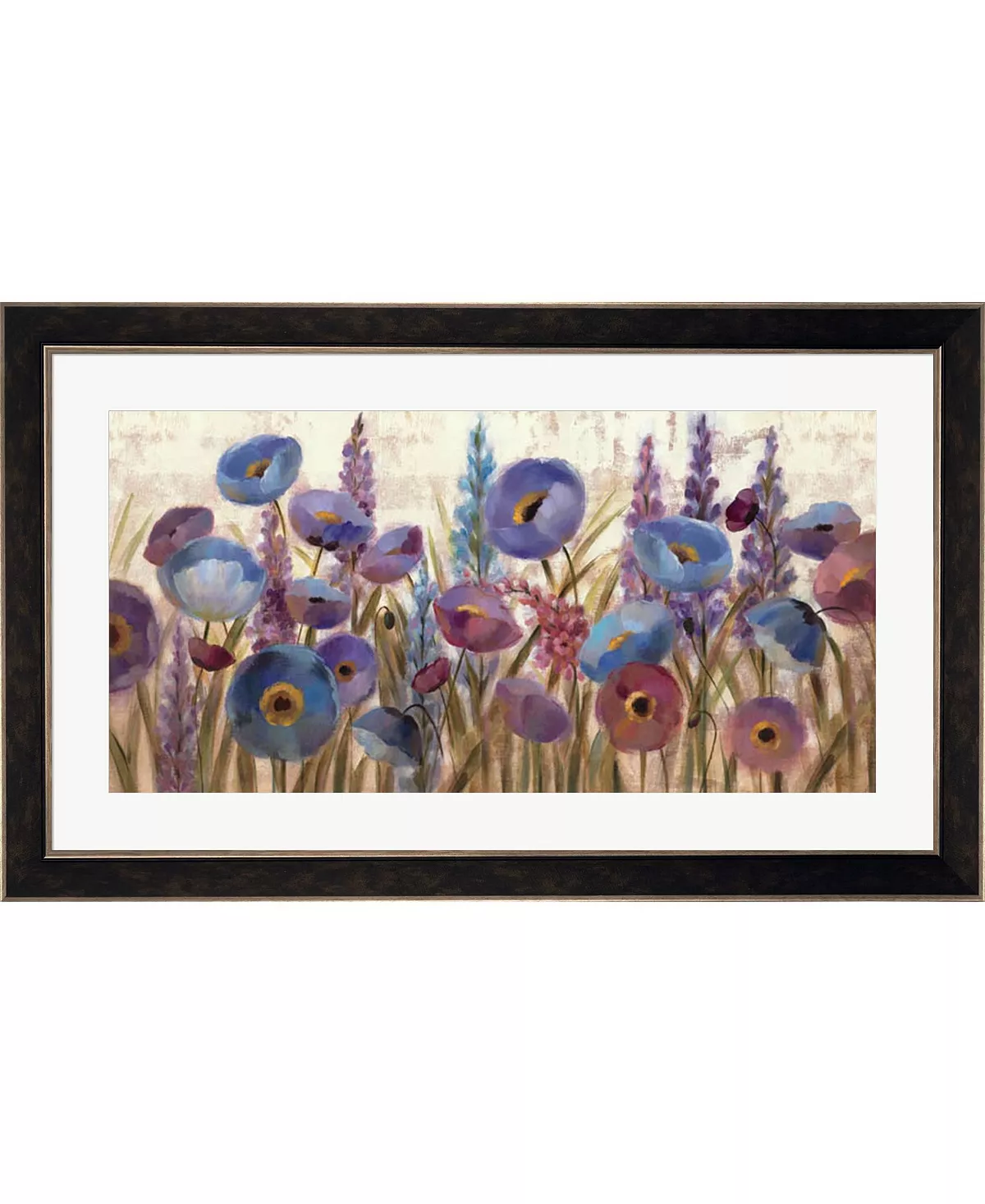 Metaverse Lupines And Poppies By Silvia Vassileva Framed Art