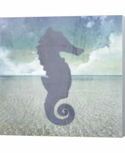Metaverse Beach Signs Seahorse By Lightboxjournal Canvas Art