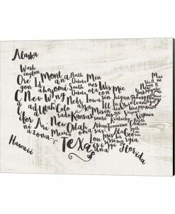 Metaverse Scripted Map By Jo Moulton Canvas Art