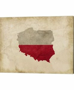 Metaverse P With Flag Overlay Poland By Color Me Happy Canvas Art