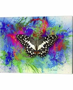 Metaverse Color And Butterfly 2 By Ata Alishahi Canvas Art