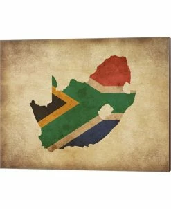 Metaverse P With Flag Overlay South Africa By Color Me Happy Canvas Art