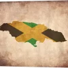 Metaverse P With Flag Overlay Jamaica By Color Me Happy Canvas Art