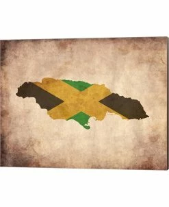 Metaverse P With Flag Overlay Jamaica By Color Me Happy Canvas Art