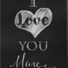 Metaverse Chalkboard I Love You More By Tina Lavoie Canvas Art