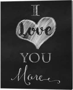 Metaverse Chalkboard I Love You More By Tina Lavoie Canvas Art