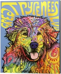 Metaverse Great Pyrenees By Dean Russo Canvas Art