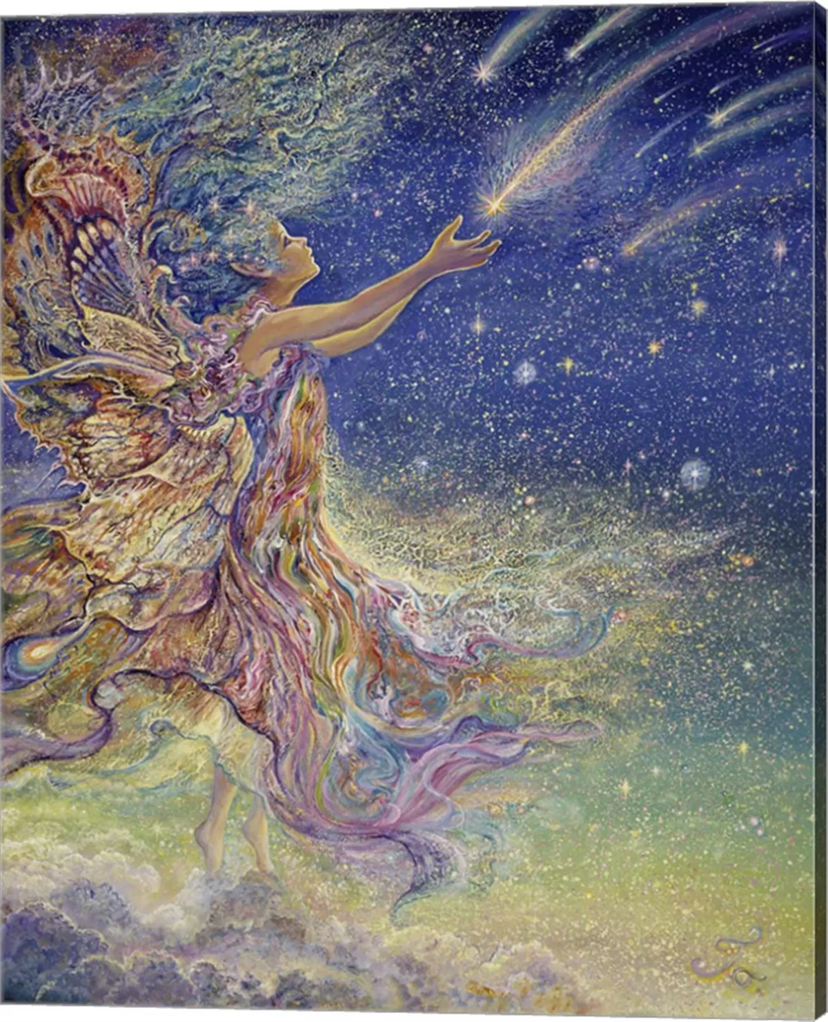 Metaverse Catch A Falling Star By Josephine Wall Canvas Art