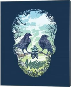 Metaverse Nature Skull By Rachel Caldwell Canvas Art