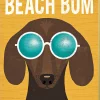 Metaverse Beach Bums Dachshund I Bum By Michael Mullan Canvas Art