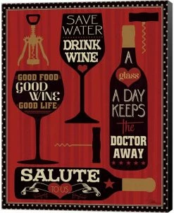 Metaverse Wine Words Ii By Pela Studio Canvas Art