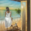 Metaverse Woman Beach By Geno Peoples Canvas Art