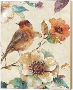 Metaverse Spiced Nature Ii Linen Leaf By Lisa Audit Canvas Art