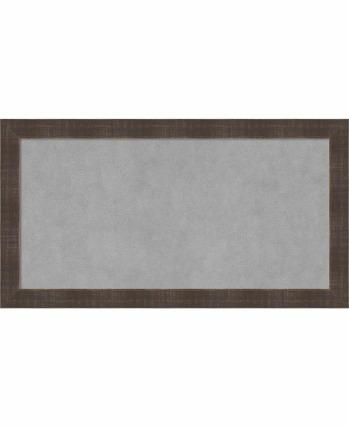 Amanti Art Whiskey Brown Rustic 26x14 Framed Magnetic Board