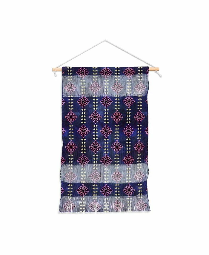 Deny Designs Schatzi Brown Flower Stripe Sparkle Wall Hanging Portrait, 11x16