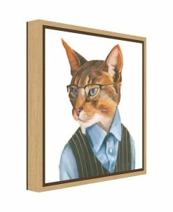 Amanti Art Cattitude IV By Myles Sullivan Canvas Framed Art