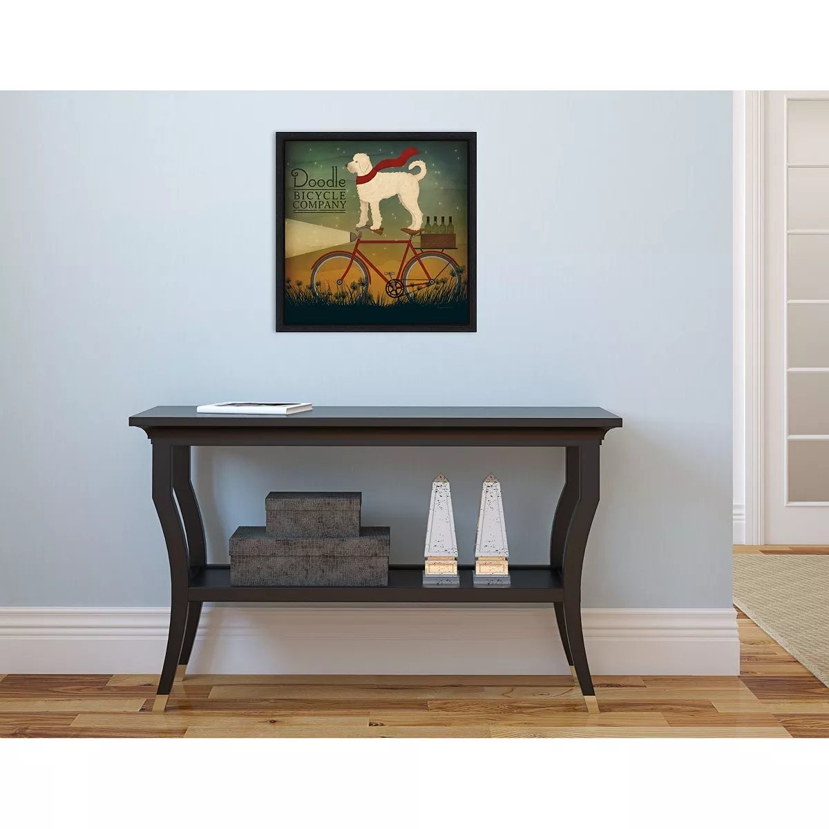 Amanti Art White Doodle On Bike Summer By Ryan Fowler Canvas Framed Art - Image 4