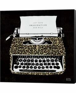 Metaverse Analog Jungle Typewriter By Michael Mullan Canvas Art