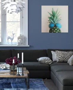 ICanvas Pineapple In Paradise By Chelsea Victoria Gallery-Wrapped Canvas Print (26 X 26 X 0.75)