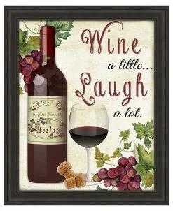 Metaverse Wine A Little By Jean Plout Framed Art