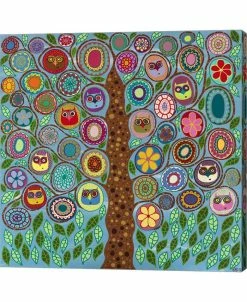 Metaverse Owl Party By Kerri Ambrosino Canvas Art