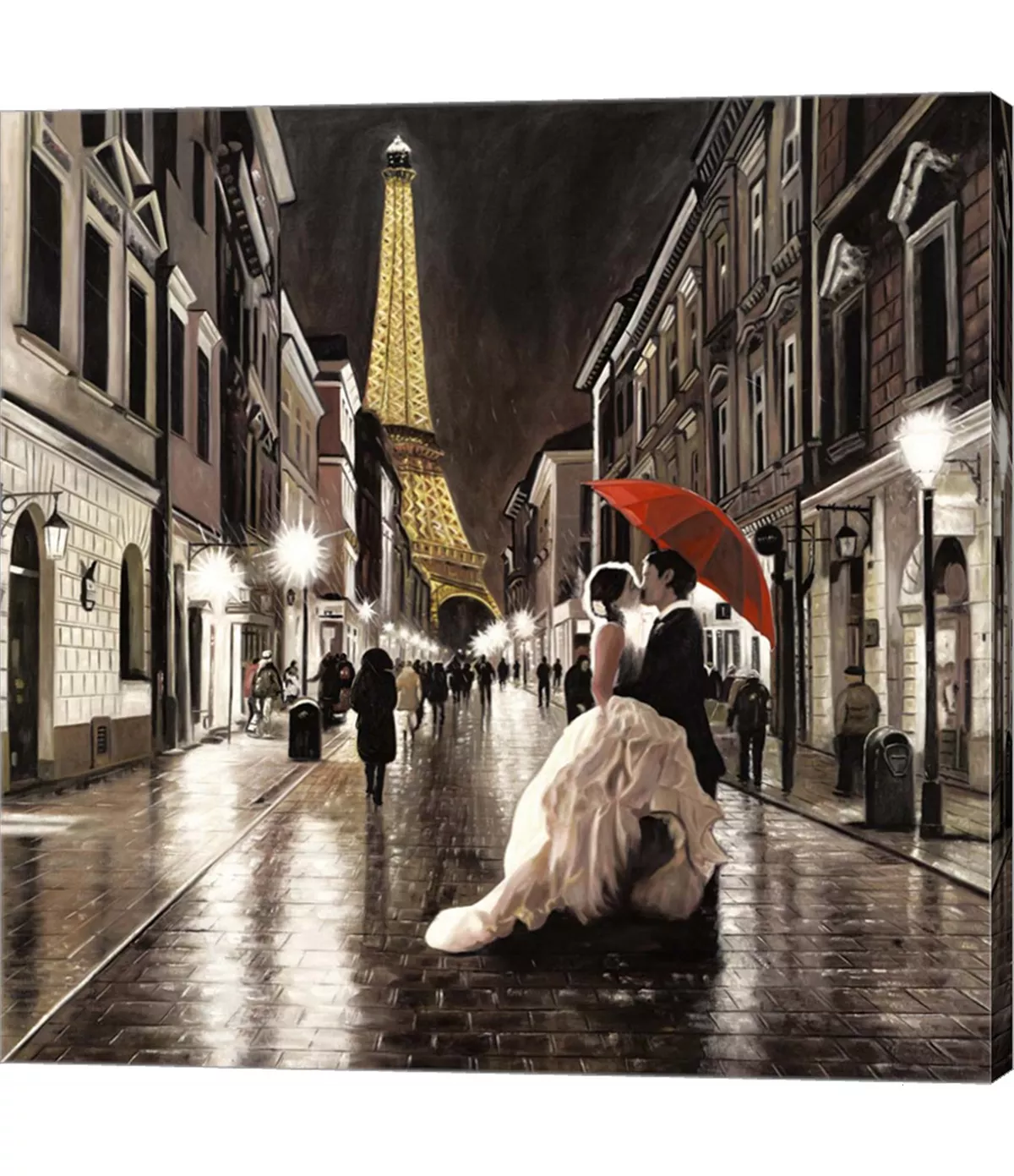 Metaverse Kissing In Paris, Detail By Pierre Benson Canvas Art