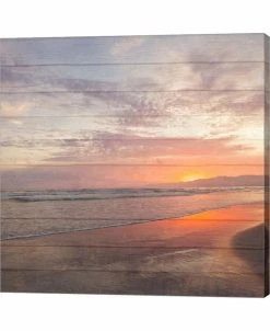 Metaverse Beach Wood White By Susan Bryant Canvas Art