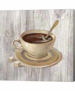 Metaverse Coffee Time VI On Wood By Silvia Vassileva Canvas Art