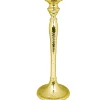 Classic Touch 12.25 Hammered Gold Candlestick
