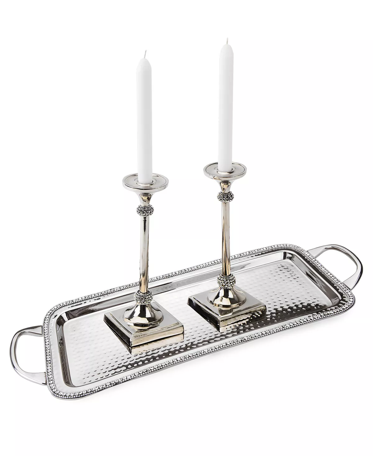 Classic Touch Prism Candle Holder With Diamonds - Image 2