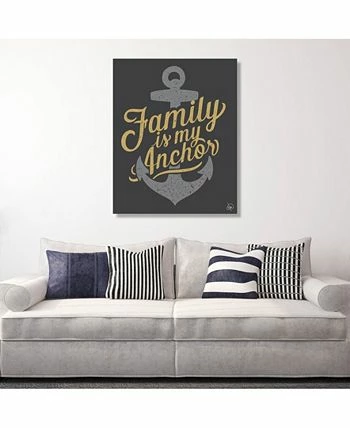 Creative Gallery Family Is My Anchor Nautical Quote 16 X 20 Metal Wall Art Print - Image 2