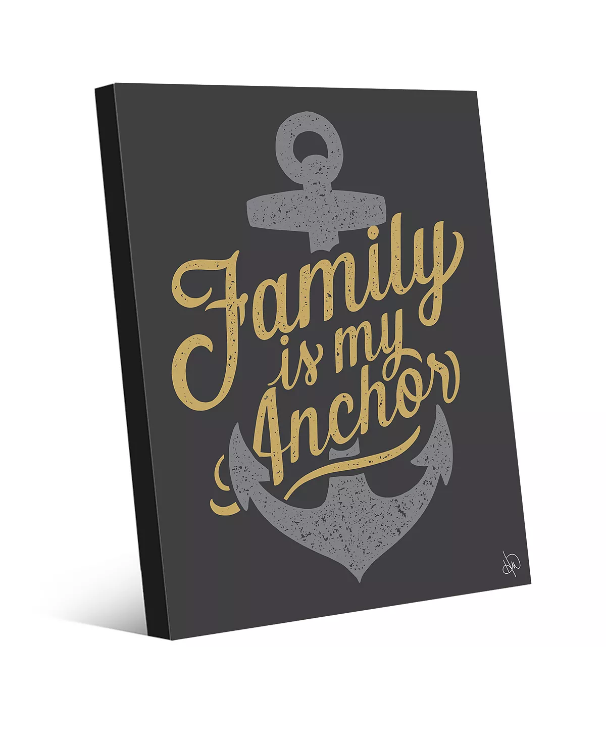 Creative Gallery Family Is My Anchor Nautical Quote 16 X 20 Metal Wall Art Print - Image 3