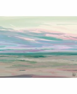 Creative Gallery An Ocean At Sunup Abstract Seascape 16 X 20 Acrylic Wall Art Print