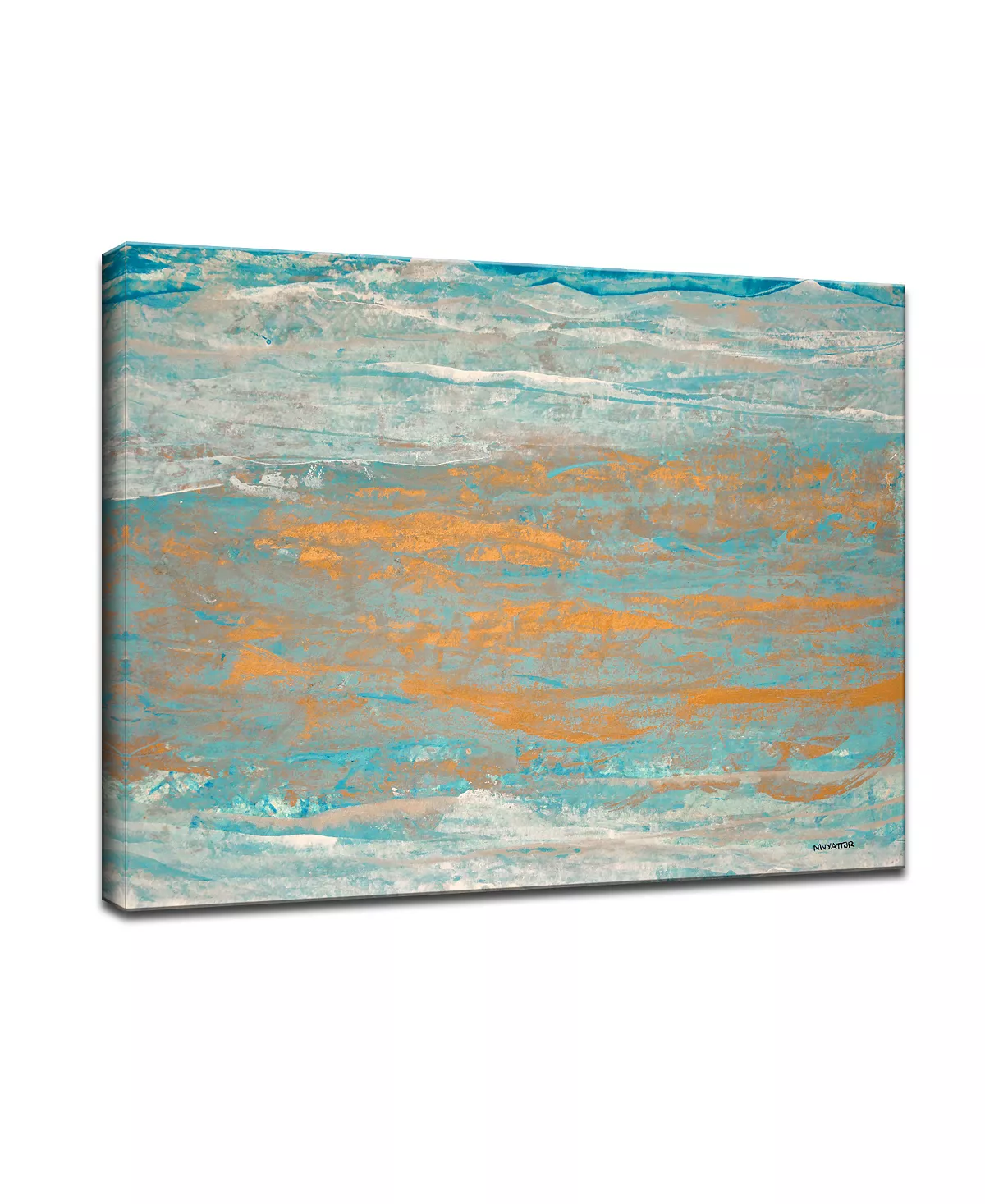 Ready2HangArt 'Dazzling Water I' Abstract Canvas Wall Art - 30 X 40 - Image 2