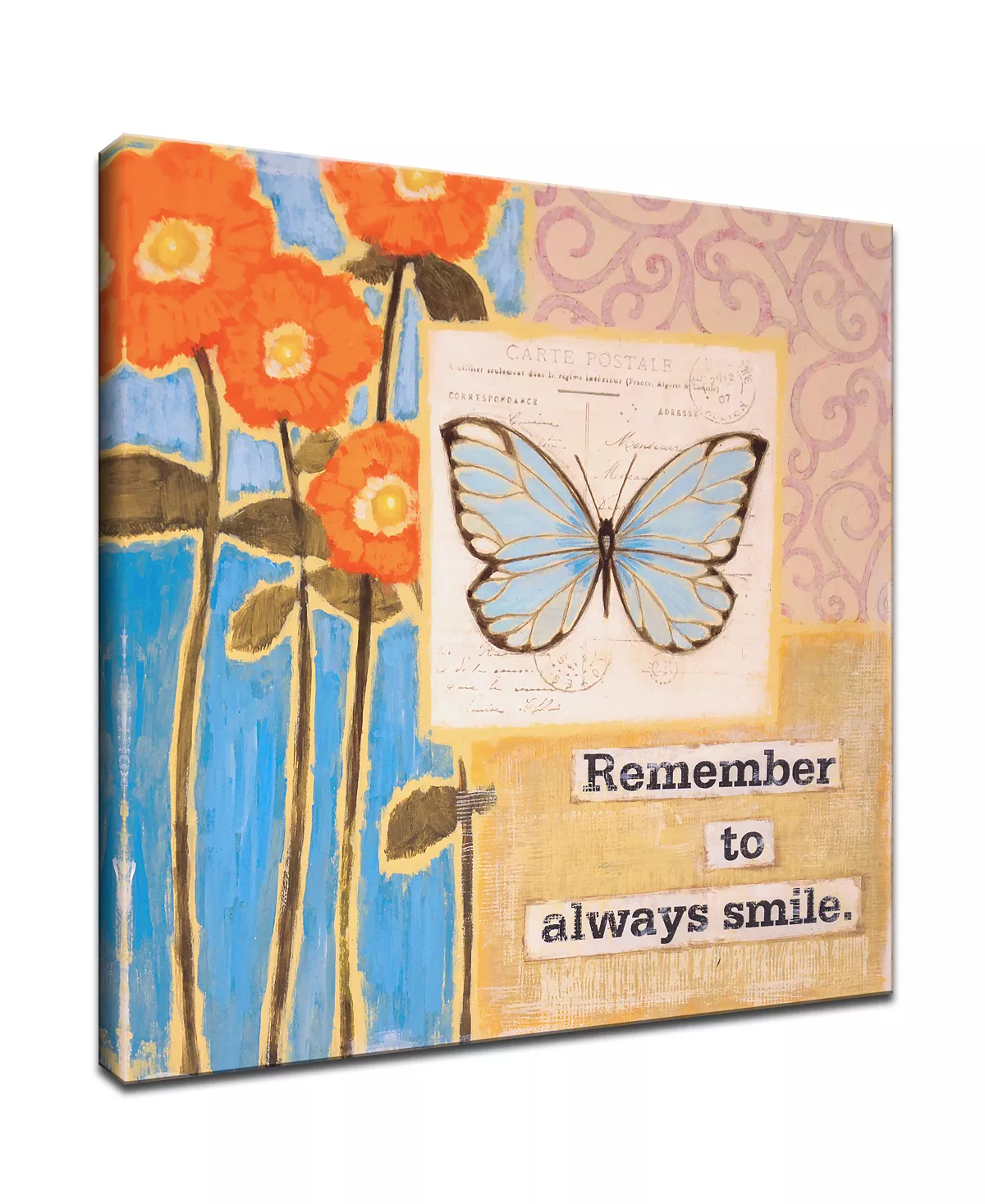 Ready2HangArt 'Joyful Memories II' Butterfly Canvas Wall Art - 20 X 20 - Image 2