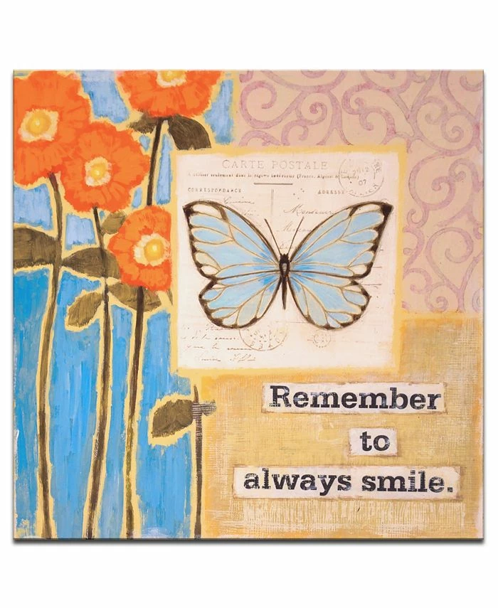 Ready2HangArt 'Joyful Memories II' Butterfly Canvas Wall Art - 20 X 20