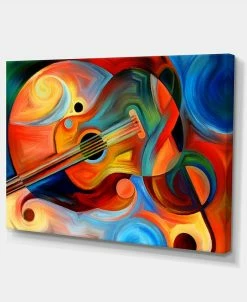 Design Art Art Music And Rhythm Abstract Canvas Art Print - 32 X 16