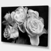 Design Art Art Bunch Of Roses Black And White Floral Art Canvas Print - 32 X 16
