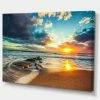 Design Art Art Beautiful Cloudscape Over The Sea Modern Beach Canvas Art Print - 32 X 16