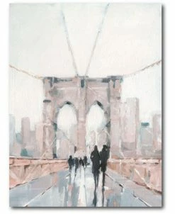 COURTSIDE MARKET Early Morning Stroll I Gallery-Wrapped Canvas Wall Art - 18 X 24