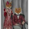 COURTSIDE MARKET Fox Couple 1920s Gallery-Wrapped Canvas Wall Art - 16 X 20