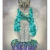 COURTSIDE MARKET Grey Cat With Bells Full Gallery-Wrapped Canvas Wall Art - 18 X 24