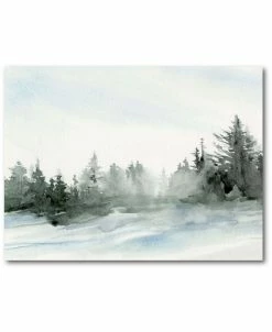 COURTSIDE MARKET Winter Pines Gallery-Wrapped Canvas Wall Art - 18 X 24