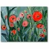 COURTSIDE MARKET Red Pansies Gallery-Wrapped Canvas Wall Art - 18 X 24