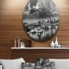 Design Art Art 'Amazing Night In New York City' Ultra Glossy Cityscape Circle Wall Art - 36 X 36