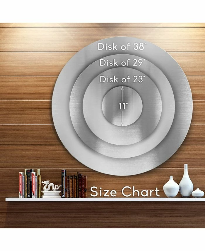 Design Art Art 'Woman With Dark Angel Wings' Beach Metal Circle Wall Art - 36 X 36 - Image 4